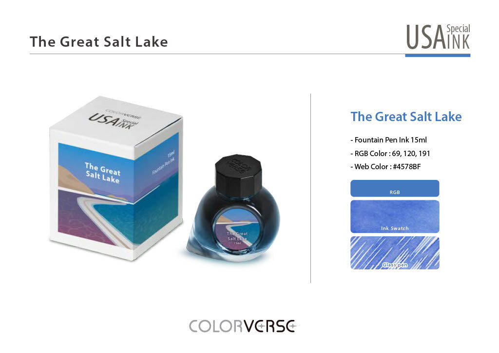 Colorverse USA The Great Salt Lake (Utah) - 15ml Bottled Ink
