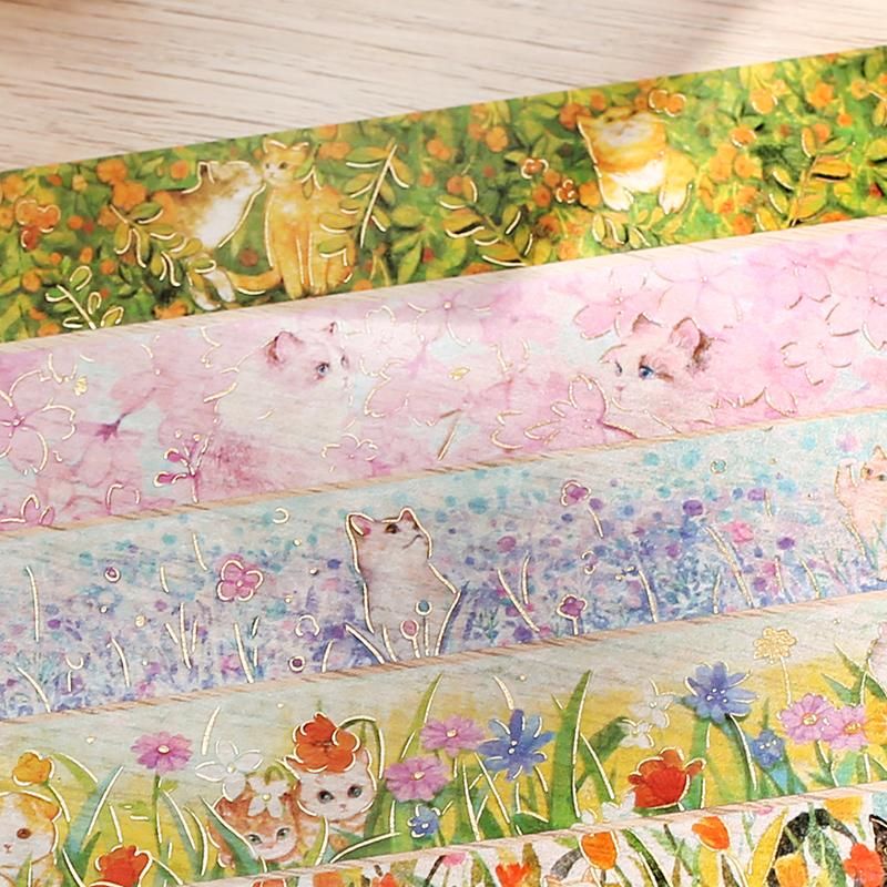 BGM Washi Tape - Flowers & Cats - Find Me