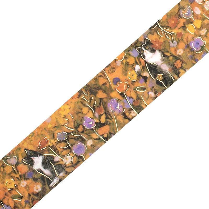 BGM Washi Tape - Flowers & Cats - Hachiware Cat