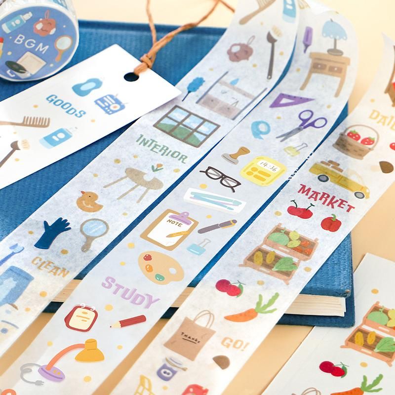 BGM Washi Tape - Open Today - Market (Special Edition)