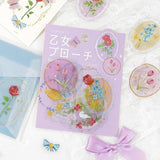 BGM Clear Flake Stickers - Maiden Brooch - Flower