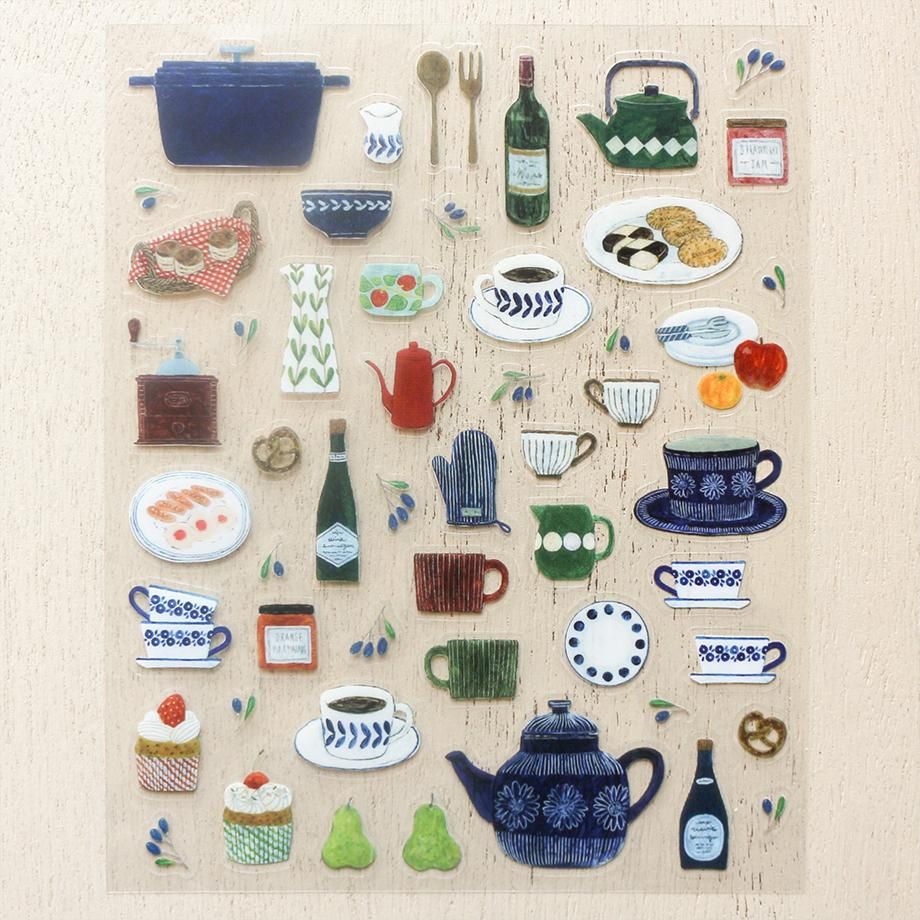 Hyogensha Cozyca Midori Asano Sticker Sheet - Kitchen