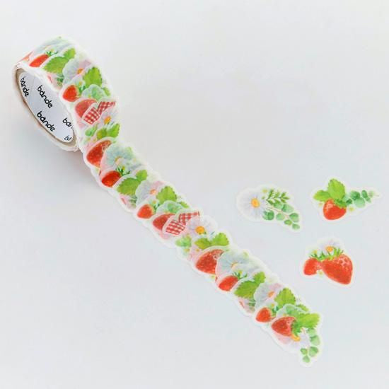 Bande Washi Tape Sticker Rolls - Strawberry Wreath