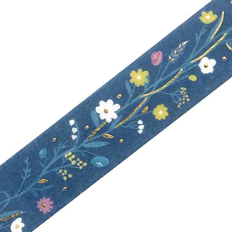 BGM Washi Tape - Flower & Grass Handerchief - Tsuchihatsukana