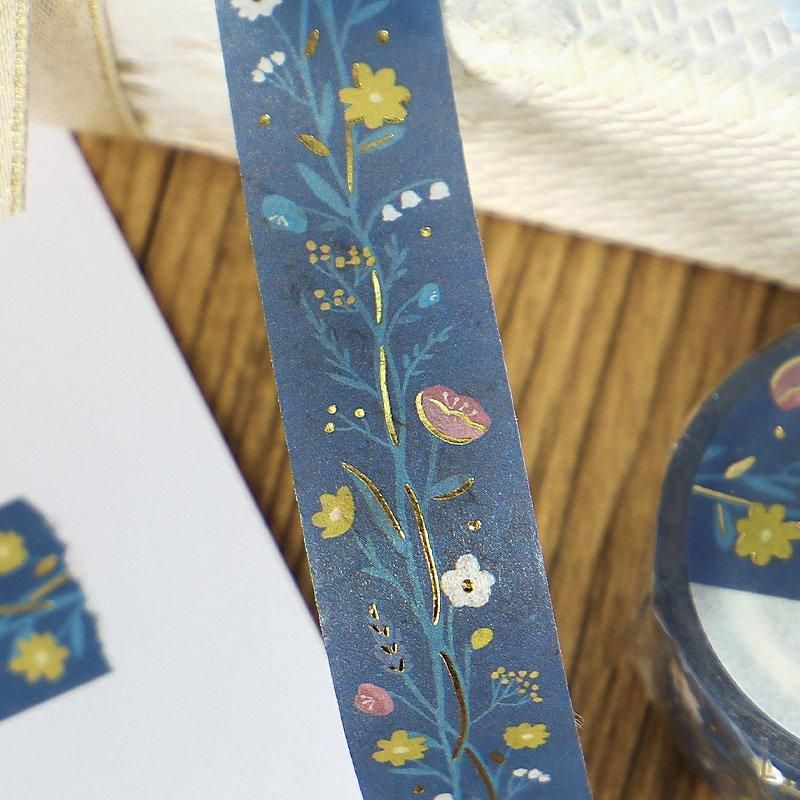 BGM Washi Tape - Flower & Grass Handerchief - Tsuchihatsukana