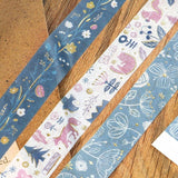 BGM Washi Tape - Flower & Grass Handerchief - Tsuchihatsukana