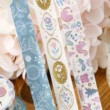 BGM Washi Tape - Flower & Grass Handerchief - Flower Brooch
