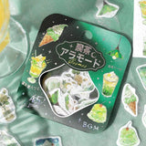 BGM Planner Sticker Flakes - Coffee a la mode - Twilight Moonlight Sky