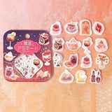BGM Planner Sticker Flakes - Coffee a la mode - Akaneiro Sunset