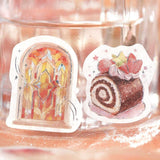 BGM Planner Sticker Flakes - Coffee a la mode - Akaneiro Sunset