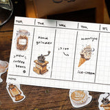 BGM Planner Sticker Flakes - Coffee a la mode - Starry Glow of Dusk