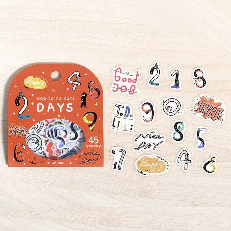 BGM Planner Sticker Flakes - Kobito no Kuni - Days