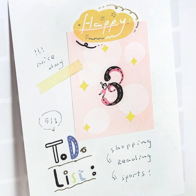 BGM Planner Sticker Flakes - Kobito no Kuni - Days