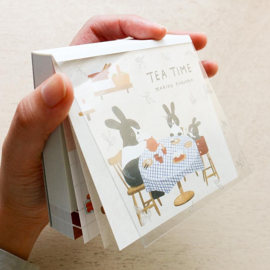 Hyogensha Cozyca Mariko Fukuoka Memo Pad - Tea Time – Atlas Stationers