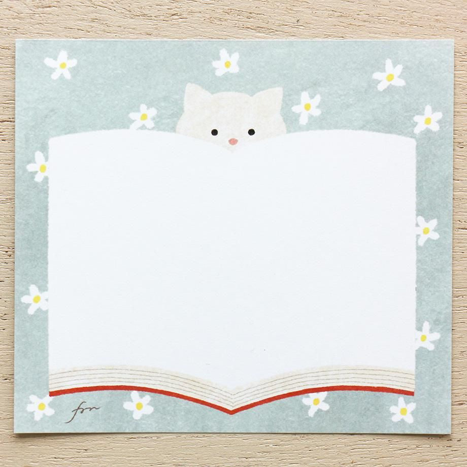 Hyogensha Cozyca Mariko Fukuoka Memo Pad - Meow