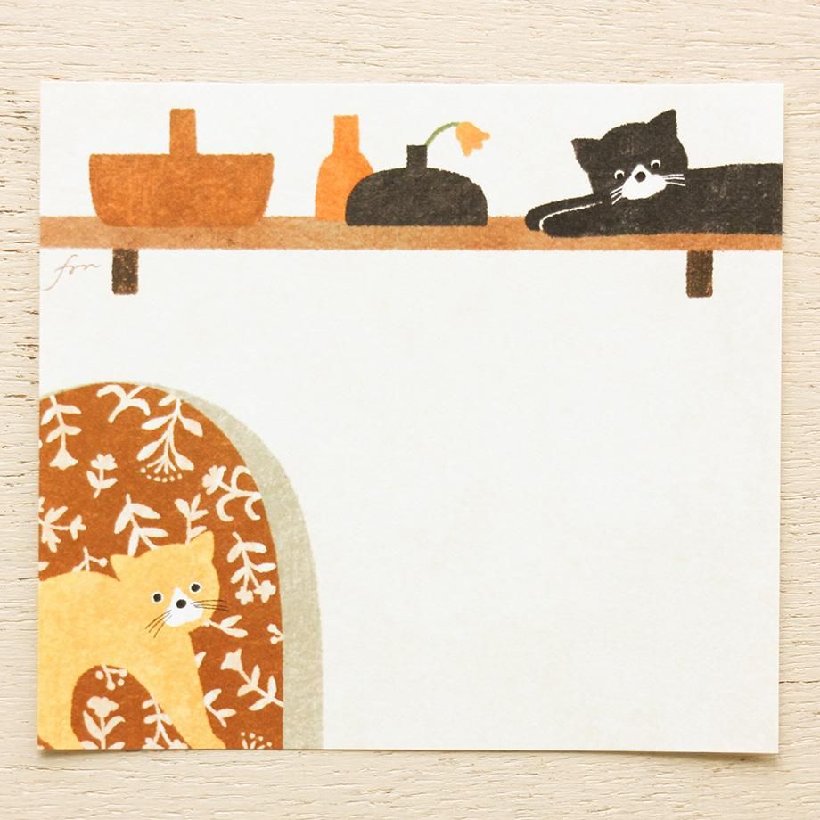 Hyogensha Cozyca Mariko Fukuoka Memo Pad - Meow