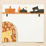 Hyogensha Cozyca Mariko Fukuoka Memo Pad - Meow