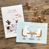 Hyogensha Cozyca Mariko Fukuoka Postcards - Tea Time