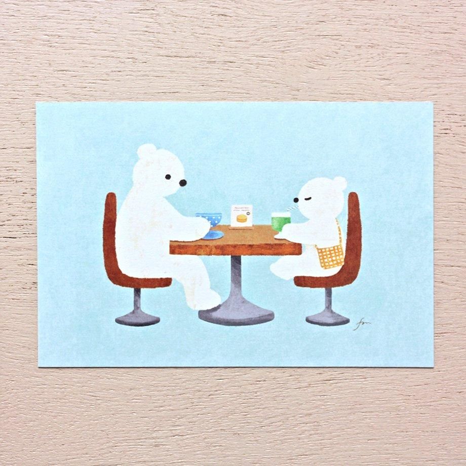 Hyogensha Cozyca Mariko Fukuoka Postcards - Tea Time