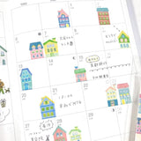 Bande Washi Tape Sticker Rolls - Cute Houses