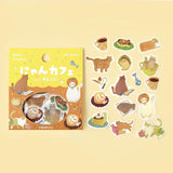 BGM Planner Sticker Flakes - Nyan Cafe - Orange
