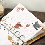 BGM Planner Sticker Flakes - Nyan Cafe - Chocolate