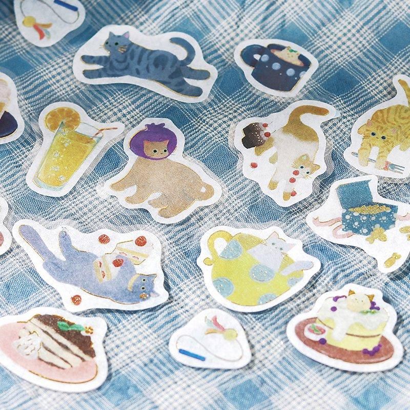 BGM Planner Sticker Flakes - Nyan Cafe - Blueberry