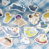 BGM Planner Sticker Flakes - Nyan Cafe - Blueberry