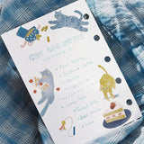 BGM Planner Sticker Flakes - Nyan Cafe - Blueberry