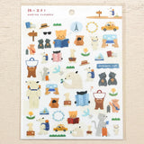 Hyogensha Cozyca Mariko Fukuoka Sticker Sheet - Let's Go on a Trip