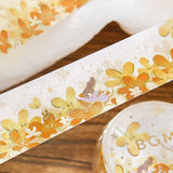 BGM Washi Tape - Foil Stamping - Flower Story - Flower Snowstorm