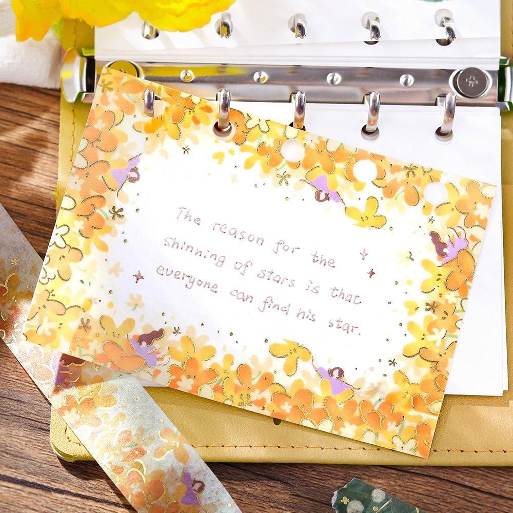 BGM Washi Tape - Foil Stamping - Flower Story - Flower Snowstorm