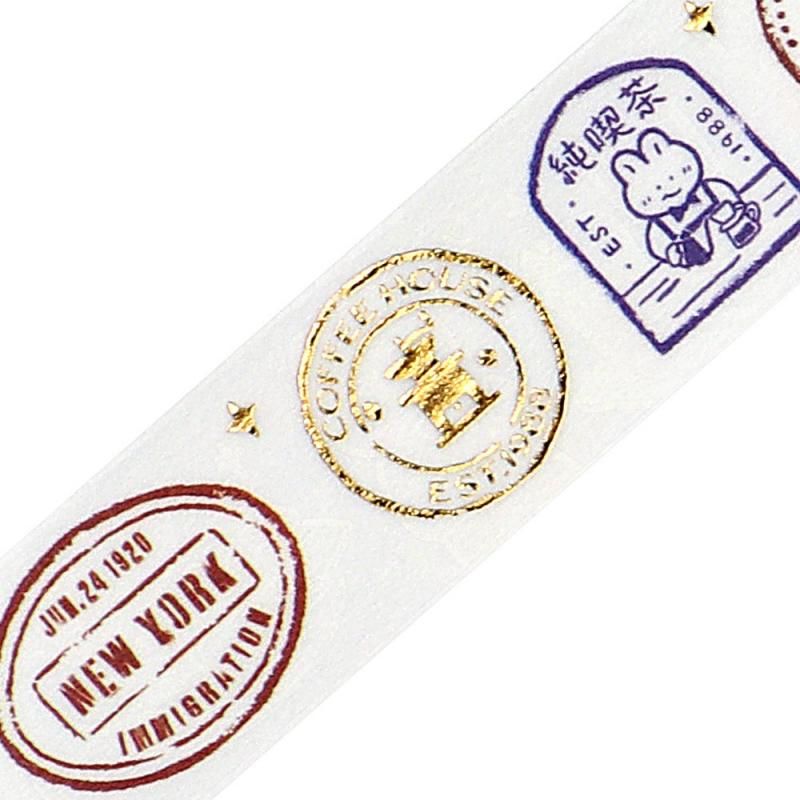 BGM Washi Tape - World Café Travel - Stamp