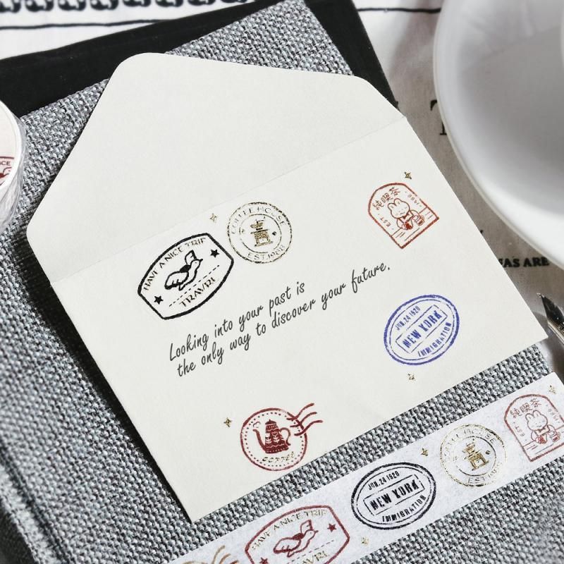 BGM Washi Tape - World Café Travel - Stamp