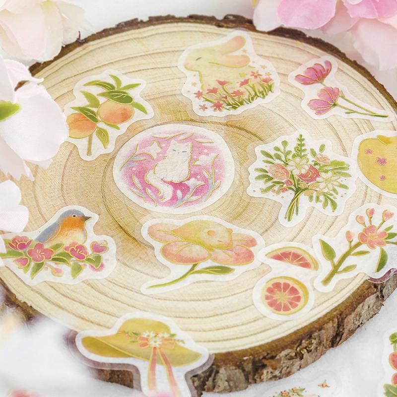 BGM Planner Sticker Flakes - Warm Forest - Pink