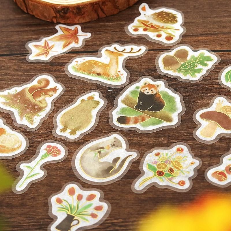 BGM Planner Sticker Flakes - Warm Forest - Yellow