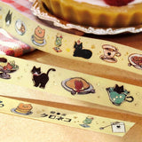 BGM Washi Tape - Black Cat Café