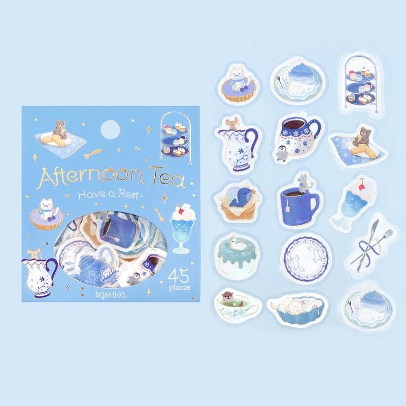 BGM Planner Sticker Flakes - Afternoon Tea Party - Let's Take a Breather
