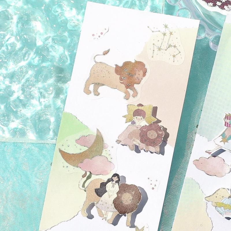 BGM Flake Stickers - Star Reading - Leo, Virgo, and Libra