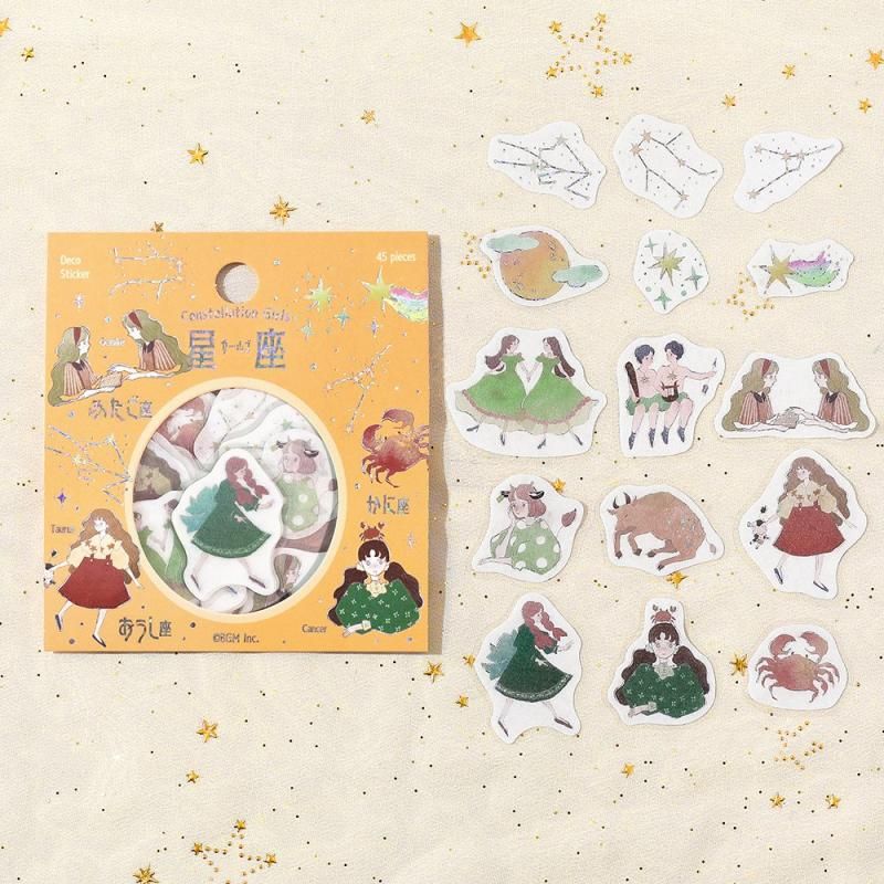 BGM Flake Stickers - Star Reading - Taurus, Gemini, and Cancer