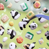 BGM Muni Muni Puffy Planner Sticker Sheet - Panda