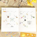 BGM Planner Sticker Sheet - Flower & Coffee Day