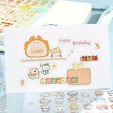 BGM Planner Sticker Sheet - Animal Palette