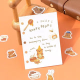BGM Planner Sticker Flakes - Fuwafuwa Animals - Honey Bear