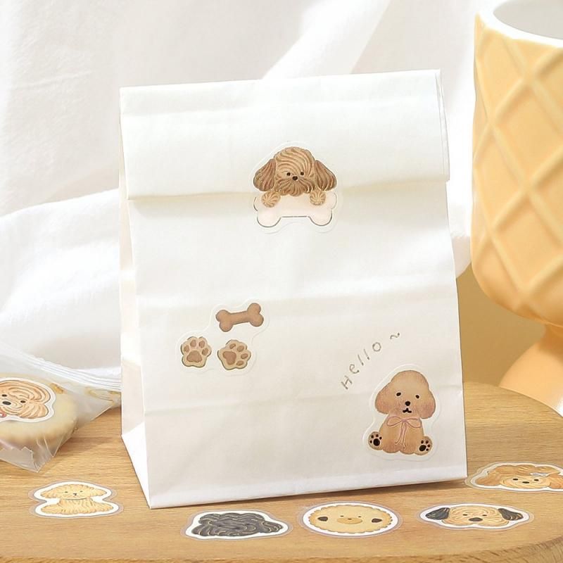 BGM Planner Sticker Flakes - Fuwafuwa Animals - Meringue Dog