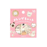 BGM Planner Sticker Flakes - Fuwafuwa Animals - Meringue Cat