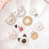BGM Planner Sticker Flakes - Fuwafuwa Animals - Meringue Cat