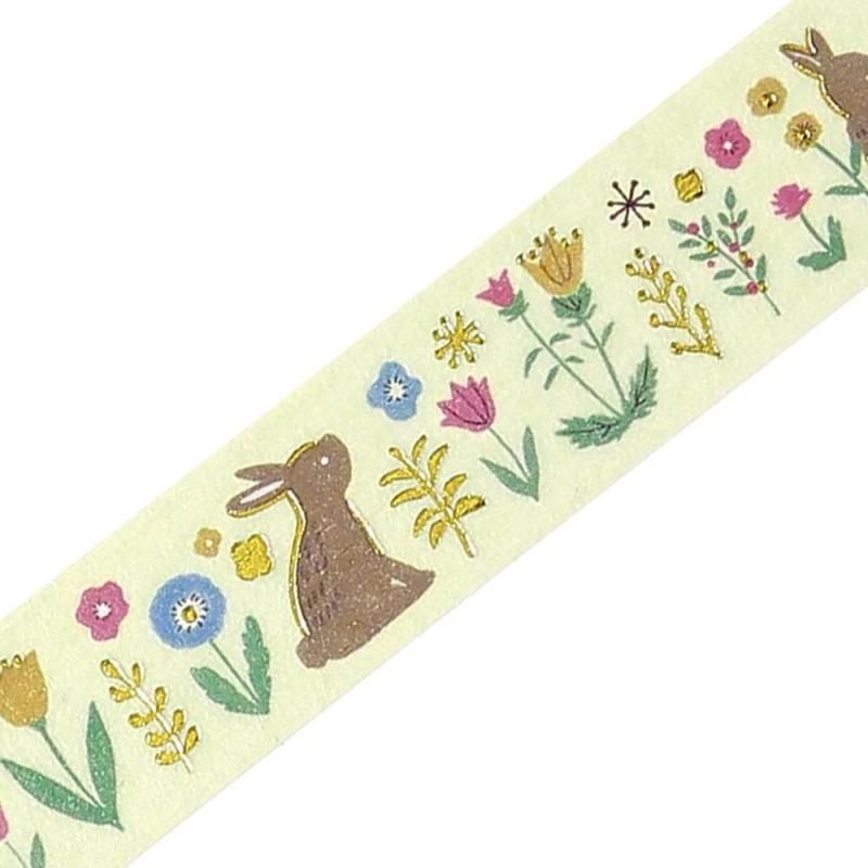 BGM Washi Tape - Nordic Forest - Flowers and Rabbits