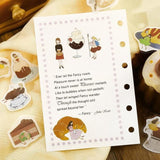 BGM Planner Sticker Flakes - A Girl and a Coffee Shop - Chocolate Milk