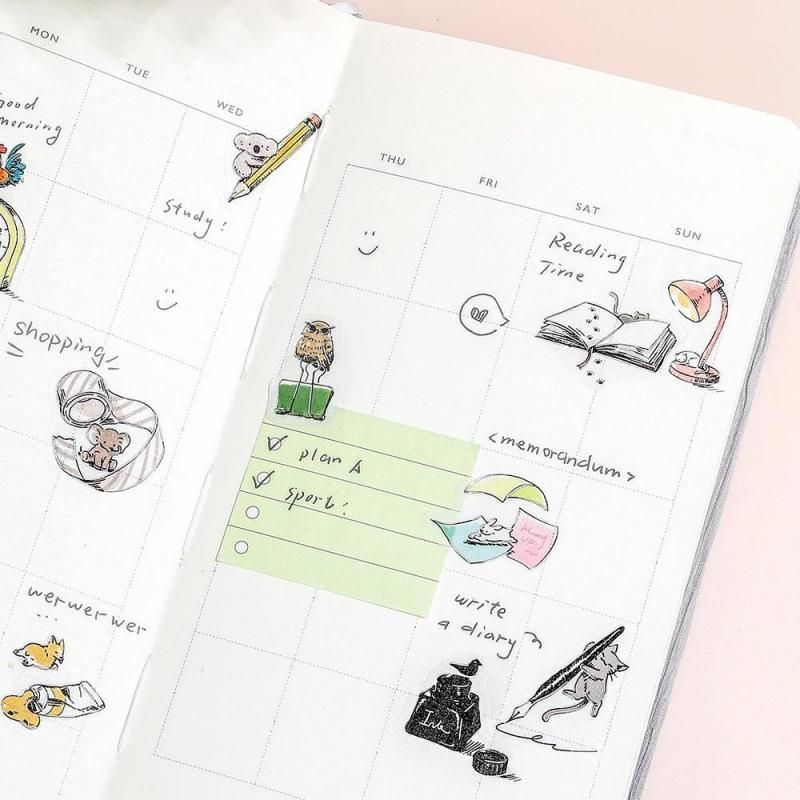 BGM Planner Sticker Flakes - Mini Mini Animals - Stationery